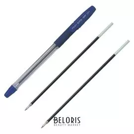Набор ручка шариковая Pilot, синяя, 0.5мм + 2 смен. стержня