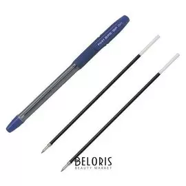 Набор ручка шариковая Pilot, синяя, 1.0мм + 2 смен. стержня