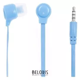 Наушники Perfeo Handy, вакуумные, микрофон, 100 дБ, 24 Ом, 3.5 мм, 1.2 м, голубые