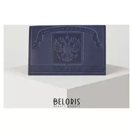 Обложка для паспорта, герб, цвет тёмно-синий