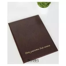 Папка для документов, 2 комплекта, цвет коричневый