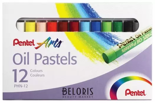 Пастель масляная художественная 12 цветов "Oil Pastels"