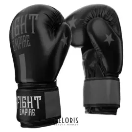 Перчатки боксёрские соревновательные Fight Empire, 10 унций, цвет чёрный/серый