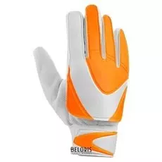 Перчатки вратарские, размер 8, оранжево-белый