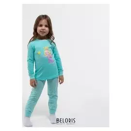 Пижама для девочки, цвет ментол, рост 110-116 см