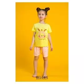 Пижама для девочки "Twinkle Rabbit", рост 110-116 см, цвет жёлтый/розовый