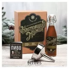 Подарочный набор для изготовления настоек НГ "Настоящий мужик", 27,5 х 19,5 х 11,6 см