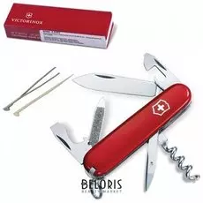 Подарочный нож Victorinox "Sportsman", 84 мм, складной, красный, 13 функций