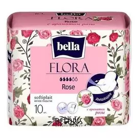 Прокладки женские гигиенические Bella Flora Rose "Bella" с ароматом розы 10 шт.