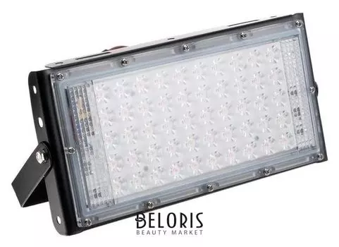 Прожектор фито светодиодный модульный Luazon Lighting, для растений, 50вт, Ip65, 220в черный