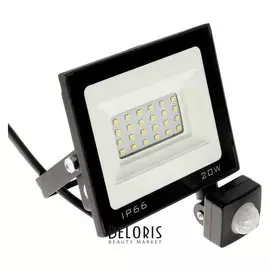 Прожектор светодиодный Luazon Lighting 20 Вт, 1800 Лм, 4000к, датчик движения, Ip66