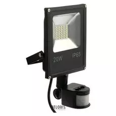 Прожектор светодиодный с датчиком движения Fl-smd-20-ww-s, 20 Вт, 3000 К, 1700-1900 Лм, Ip65