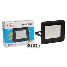 Прожектор светодиодный Smartbuy FL SMD Light, 100 Вт, 6500 К, 5650 Лм, Ip65, холодный белый
