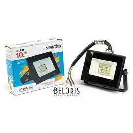Прожектор светодиодный Smartbuy FL SMD Light, 10 Вт, 6500 К, 550-800лм, Ip65, холодный белый