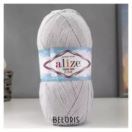 Пряжа "Cotton Gold Fine" 55% хлопок, 45% акрил 660м/100гр (200 св.серый)