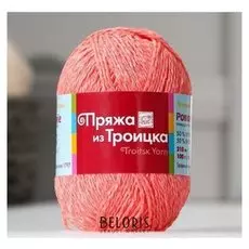Пряжа "Ромашка" 50% хлопок, 50% вискоза 210м/100гр (5063 мулине (бегония))
