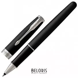 Ручка-роллер Parker "Sonnet Core Matt Black Ct", корпус черный матовый лак, палладиевые детали, черная