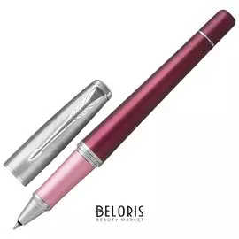 Ручка-роллер Parker "Urban Premium Dark Purple Ct", корпус темно-пурпурный, хромированные детали, черная