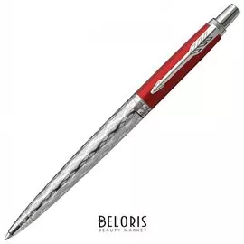Ручка шариковая Parker "Jotter London Architecture Classic Red", корпус красный, нержавеющая сталь, синяя