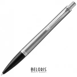Ручка шариковая Parker "Urban Core Metro Metallic Ct", корпус серебристый, хромированные детали, синяя