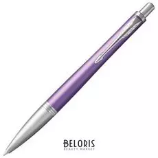 Ручка шариковая Parker "Urban Premium Violet Ct", корпус фиолетовый, хромированные детали, синяя