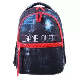 Рюкзак молодежный Devente Big Zip 40*29*19 Game Over, син/черн/красн 7032085
