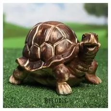 Садовая фигура "Черепаха", коричневый цвет, 16 см