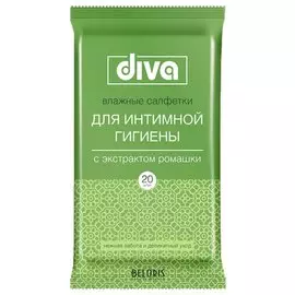 Салфетки влажные "Diva" для интимной гигиены