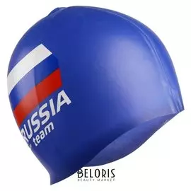 Шапочка для плавания Russia Team, силикон