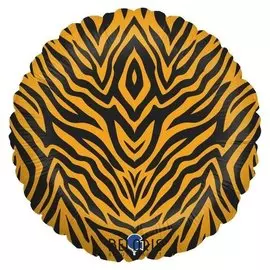 Шар фольгированный 18" «Анималистика», пятнистый окрас, тигр, круг