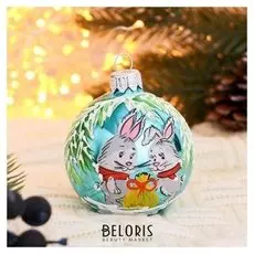 Шар "Зайчики с мешком" 6,5 см