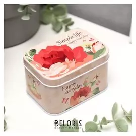 Шкатулка "Нарисованные цветы", 6,5 х 9 х 5,5 см