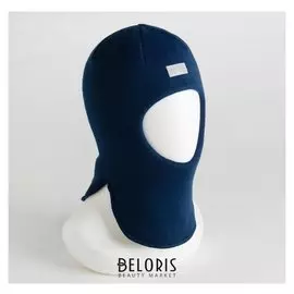 Шлем-капор для мальчика, цвет синий, размер 46-48