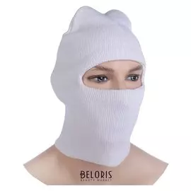 Шлем-маска 1 отверстия, цвет белый