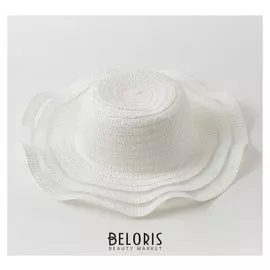 Шляпа для девочки "Милашка", размер 52-54, цвет белый