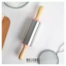 Скалка кондитерская 22,5 см "Металлик.колор"