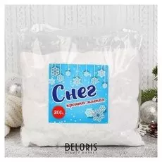 Снег сугробный, крошка мягкая, 200 г, цвет белый