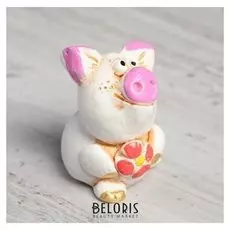 Статуэтка "Свинка с цветком", 6 см