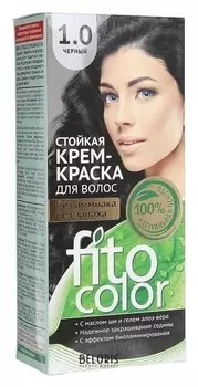 Стойкая крем-краска для волос Fitocolor, тон черный, 115 мл