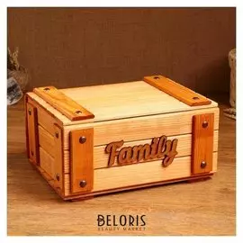 Сундук деревянный "Family", 28 х 20 х 14 см