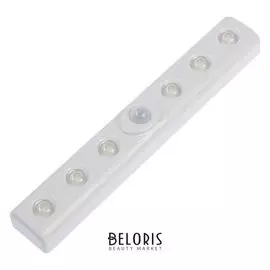 Светильник светодиодный с датчиком движ., 6 Led, 50 Лм, 3,5 Вт, от бат. 3*aaa, 6500к, белый
