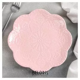 Тарелка обеденная «Сьюзен», D=20,5 см, цвет розовый
