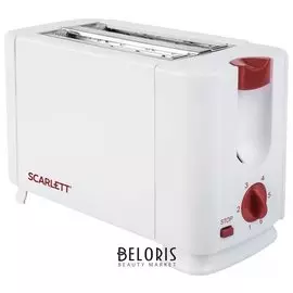 Тостер SCARLETT SC-TM11013, 700 Вт, 2 тоста, 6 режимов, сталь, белый