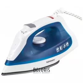 Утюг SONNEN SI-237A, 1800 Вт, антипригарное покрытие, синий / белый