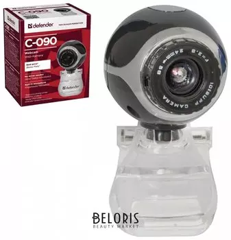 Веб-камера Defender C-090, 0,3 мп, микрофон, Usb 2.0, регулируемое крепление, черная