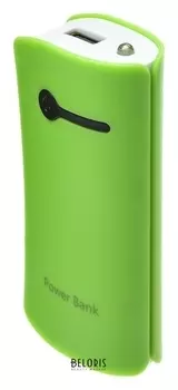 Внешний аккумулятор Luazon, 3600 мач, Usb, 1 А, индикатор зарядки, зелёный