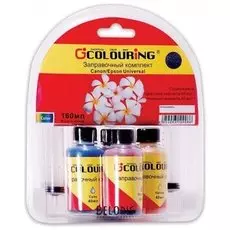 Заправочный комплект COLOURING для CANON/EPSON универсальный (черный, голубой, пурпурный, желтый), 4х40 мл, водный