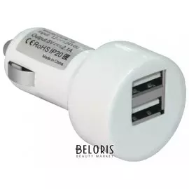 Зарядное устройство автомобильное Defender Uca-15, 2 порта Usb, выходной ток 2a/1а, белое, блистер