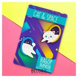 Значок на подложке "Cat space"