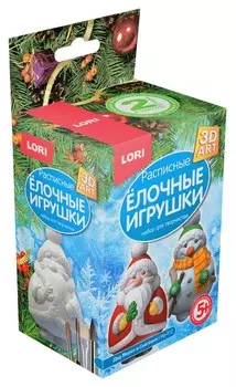 3D Art. роспись ёлочных игрушек "Дед мороз и снеговик"